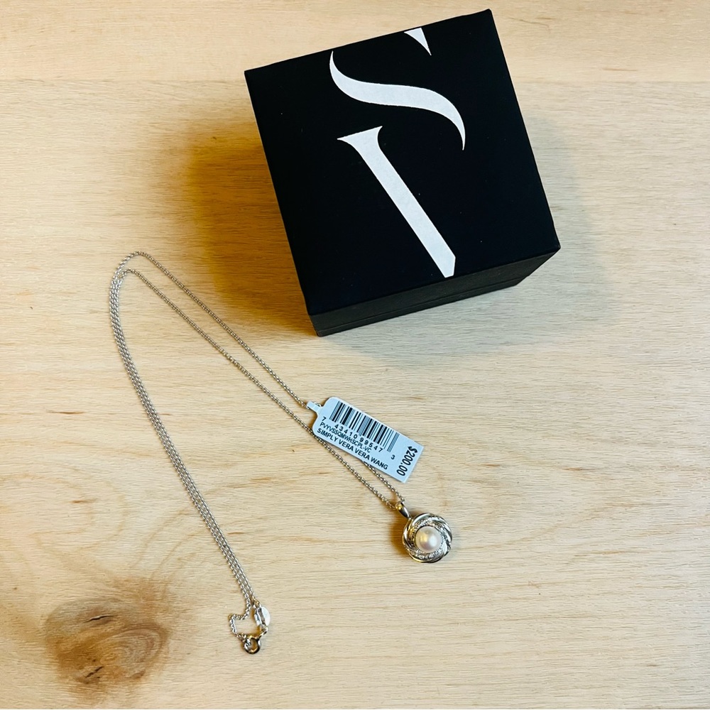 Simply Vera Vera Wang Freshwater Cultured Pearl Diamond Accent Necklace